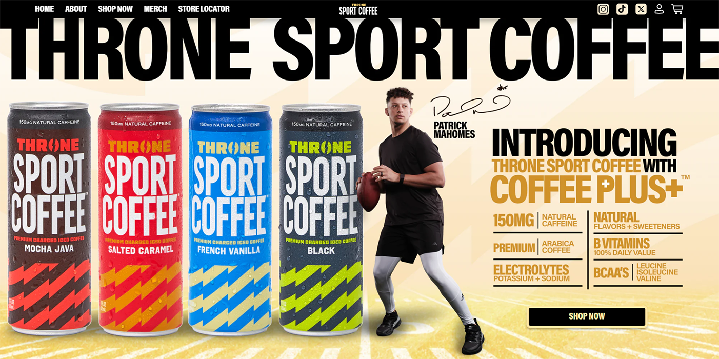 Sport Coffee Website Hero